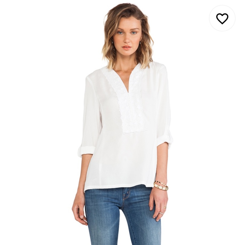 Nanette Lenore Jardin Poplin Top in White 🤍